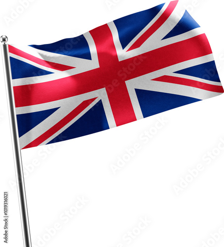 United Kingdom realistic 3d flag render