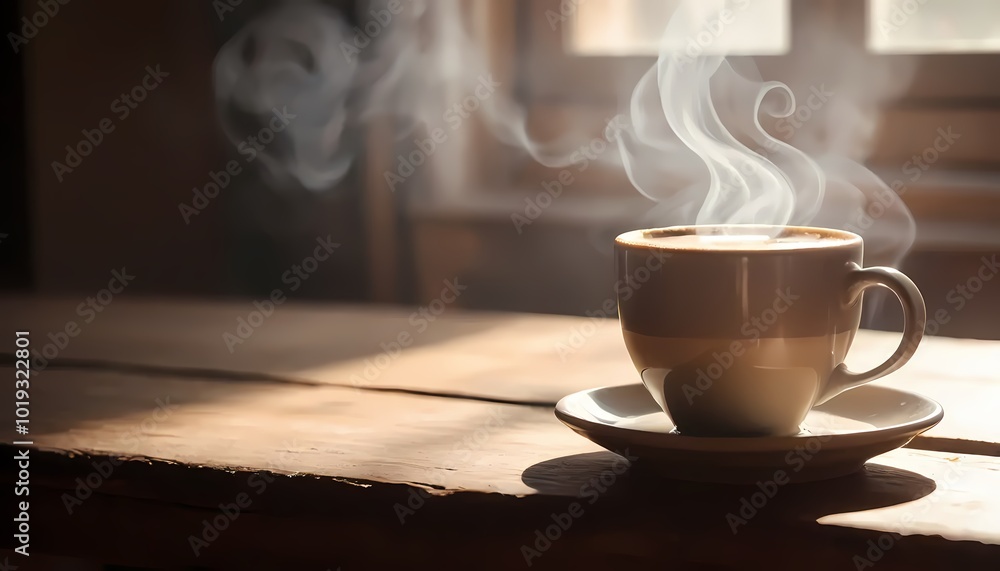 cup of coffee on the table cup of coffee on the table