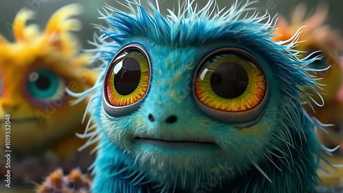 Cute fantasy monster from surreal world. Created with Generative AI.