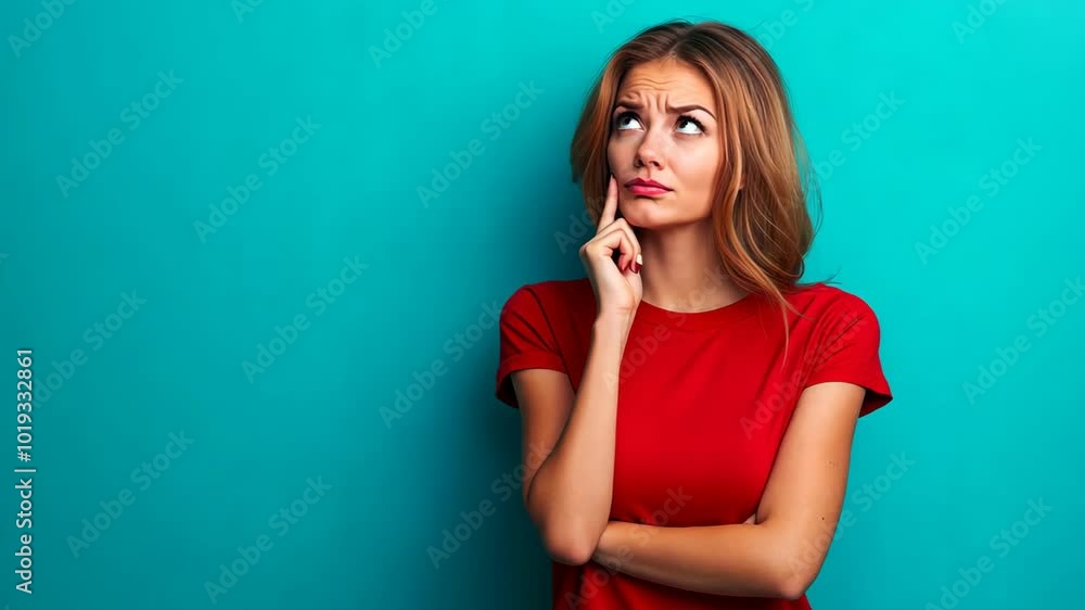 Navigating Choices: A Woman's Thoughtful Portrait Navigating Choices: A Woman's Thoughtful Portrait