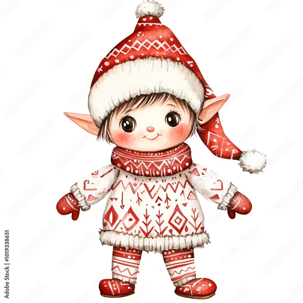 Cute Baby Elf Watercolor Clipart Cute Baby Elf Watercolor Clipart