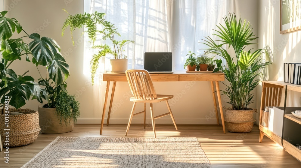 Fototapeta premium Home Office with Plants