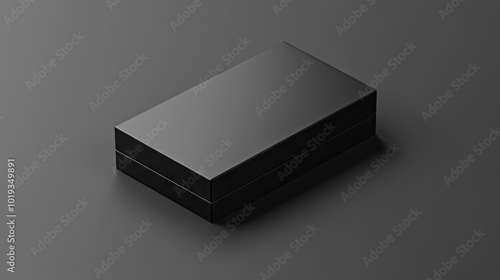 Simple Black Box on a Gray Background Simple Black Box on a Gray Background
