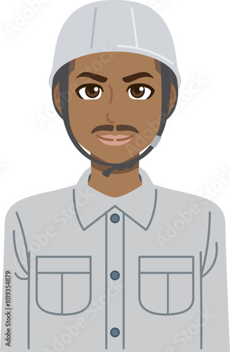 男性作業員（黒人）