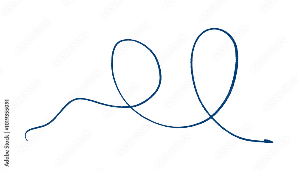 Obraz premium Blue pencil strokes set on transparent background.