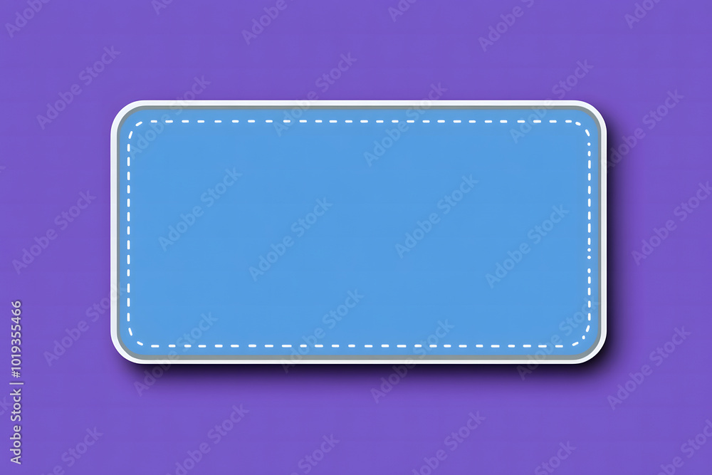 A purple rectangular sticker with a white border and silver corners, a white background design, in a vector illustration style design, with a flat design, simple shapes design, A purple rectangular sticker with a white border and silver corners, a white background design, in a vector illustration style design, with a flat design, simple shapes design,