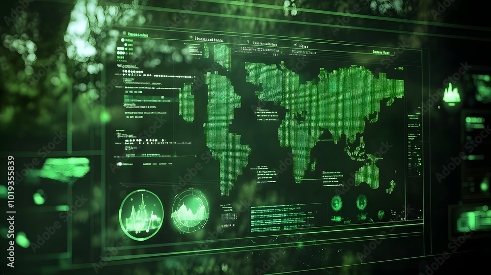 31. A digital interface showing environmental impact data analysis 31. A digital interface showing environmental impact data analysis