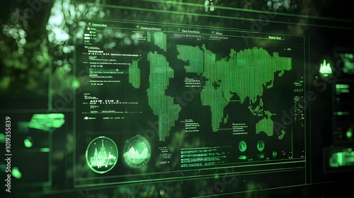 31. A digital interface showing environmental impact data analysis