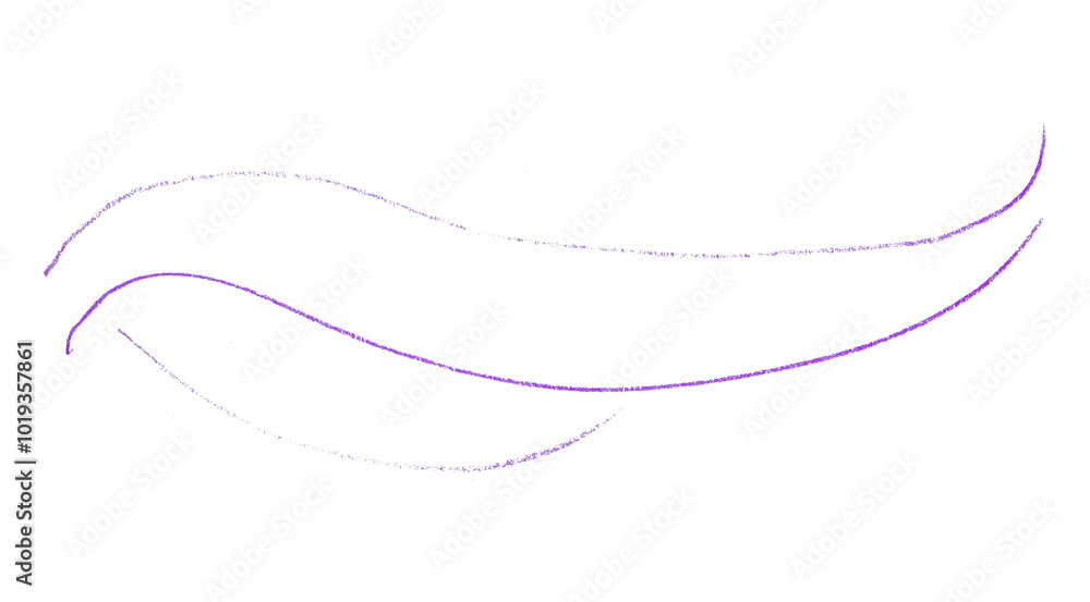 Purple pencil strokes set on transparent background. Purple pencil strokes set on transparent background.