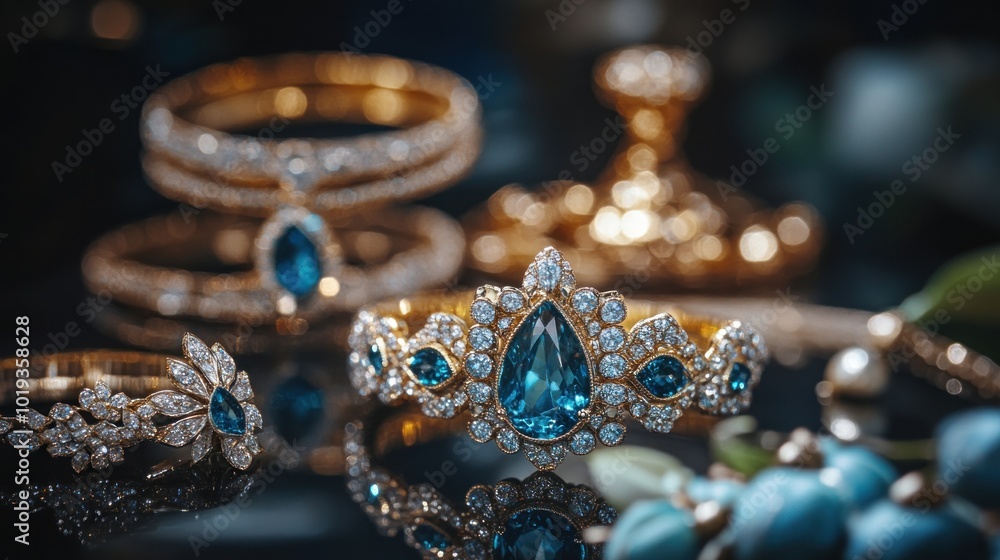 Blue Topaz Rings and Bracelet Blue Topaz Rings and Bracelet
