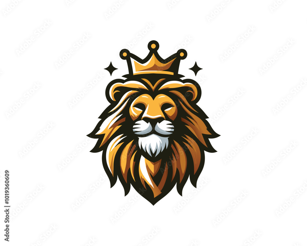 King Lion Head Logo Design Vector illustration King Lion Head Logo Design Vector illustration
