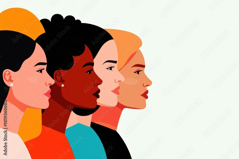 Empowered group united by respect, with a focus on harmony and unity, flat design illustration Empowered group united by respect, with a focus on harmony and unity, flat design illustration