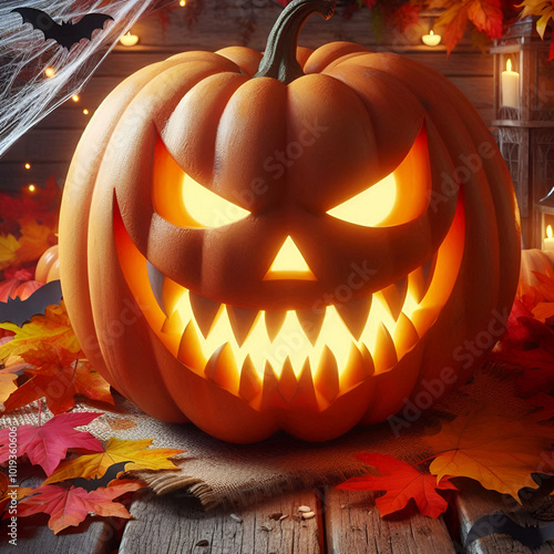 image of a scary halloween pumpkin
