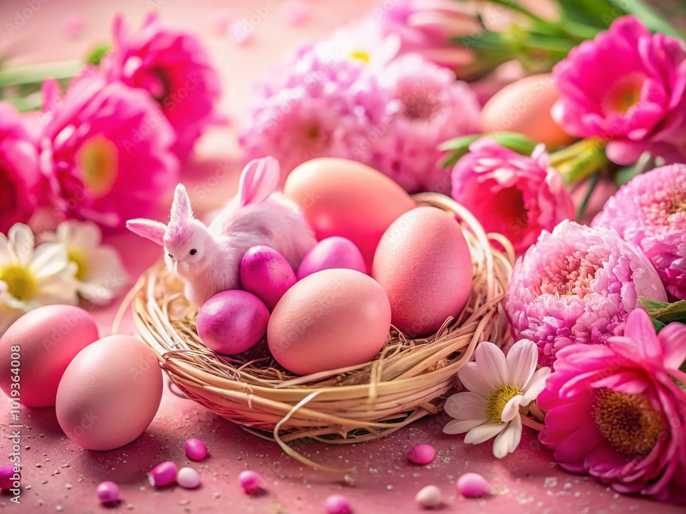 Soft Pink Easter Theme with Futuristic Elements for Spring Celebrations and Holiday Inspirations Soft Pink Easter Theme with Futuristic Elements for Spring Celebrations and Holiday Inspirations
