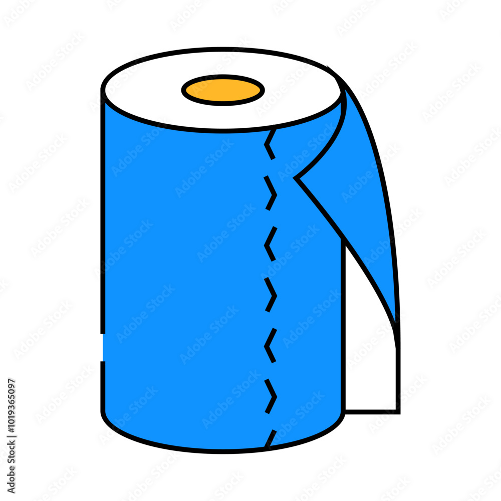 kitchen roll paper towel line icon vector. kitchen roll paper towel sign. isolated symbol illustration kitchen roll paper towel line icon vector. kitchen roll paper towel sign. isolated symbol illustration