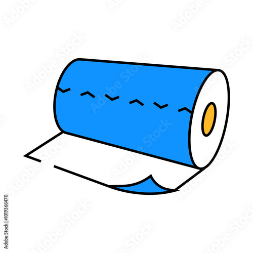 toilet roll paper towel line icon vector. toilet roll paper towel sign. isolated symbol illustration