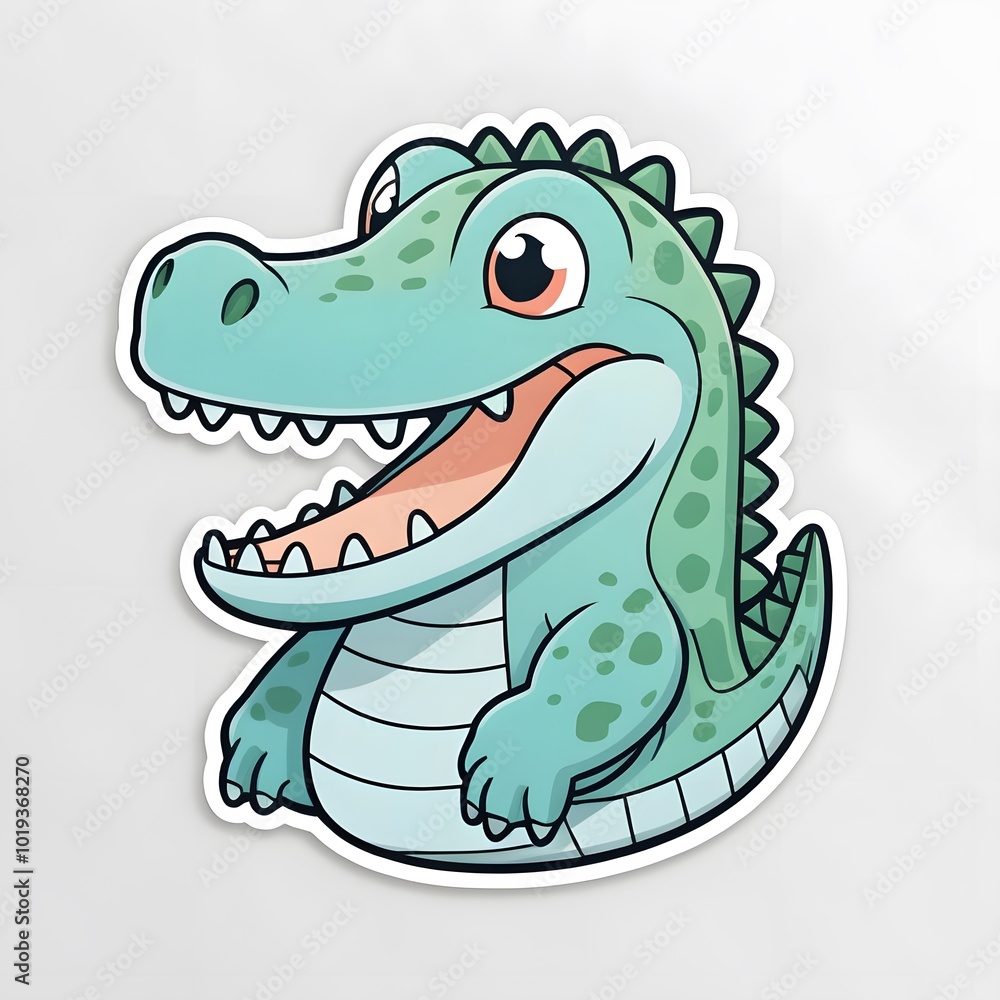 Obraz premium cute crocodile coloring book