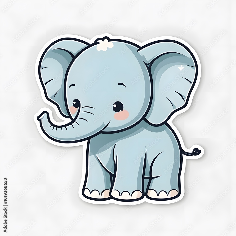 Obraz premium cute elephant coloring book