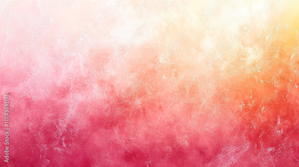 Fototapeta premium An abstract watercolor background with a gradient of pink and yellow.