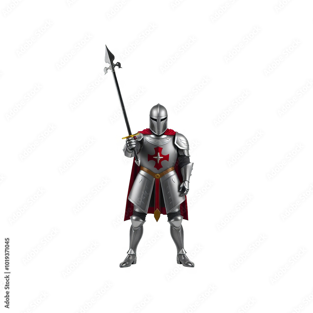 Medieval Knight Illustration with Polearm on Transparent Background, Isolated PNG for Design Use Medieval Knight Illustration with Polearm on Transparent Background, Isolated PNG for Design Use
