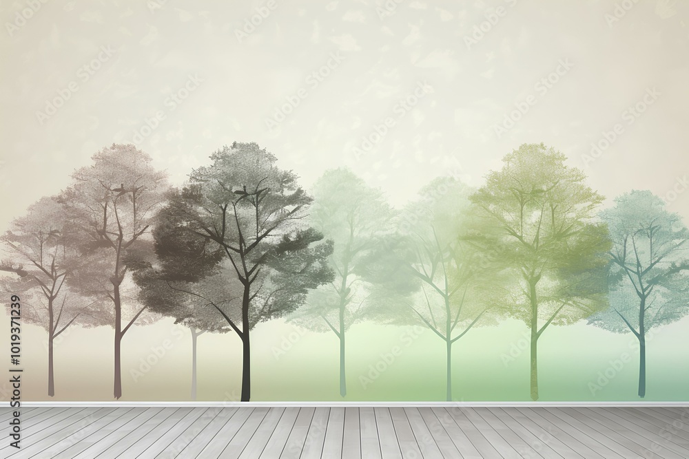 Obraz premium tree in the fog