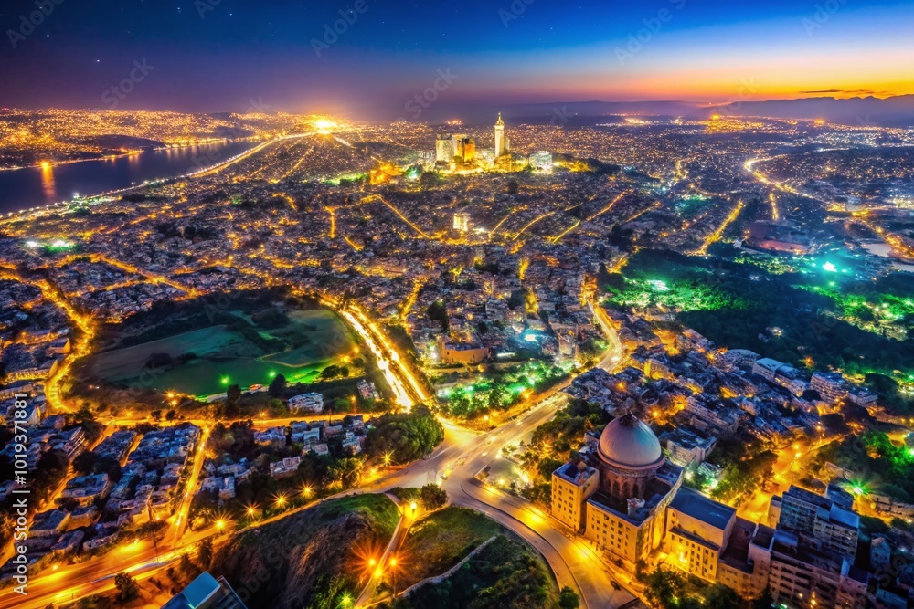 Stunning Aerial View of Israel Illuminated at Night Captured from Space with Vibrant City Lights Stunning Aerial View of Israel Illuminated at Night Captured from Space with Vibrant City Lights