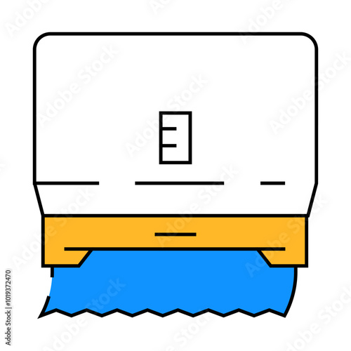 paper towel dispenser line icon vector. paper towel dispenser sign. isolated symbol illustration