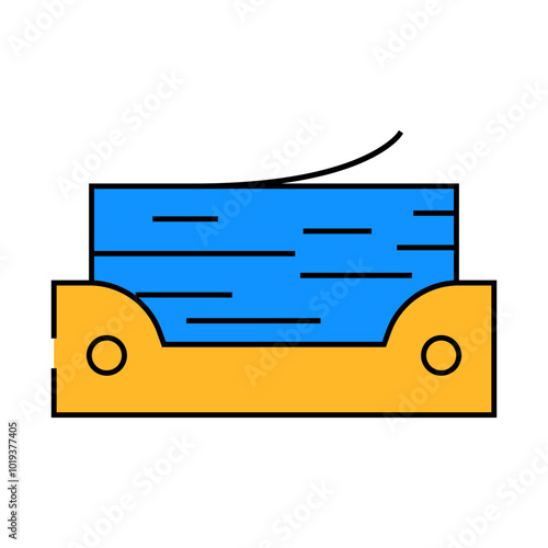 stack folded paper towels line icon vector. stack folded paper towels sign. isolated symbol illustration