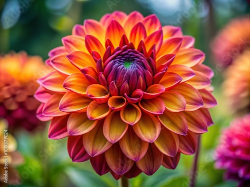 Stunning close-up of a vibrant molly raven dahlia flower showcasing intricate petals and rich colors