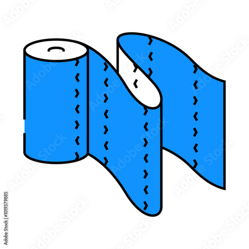 paper towel unrolling line icon vector. paper towel unrolling sign. isolated symbol illustration
