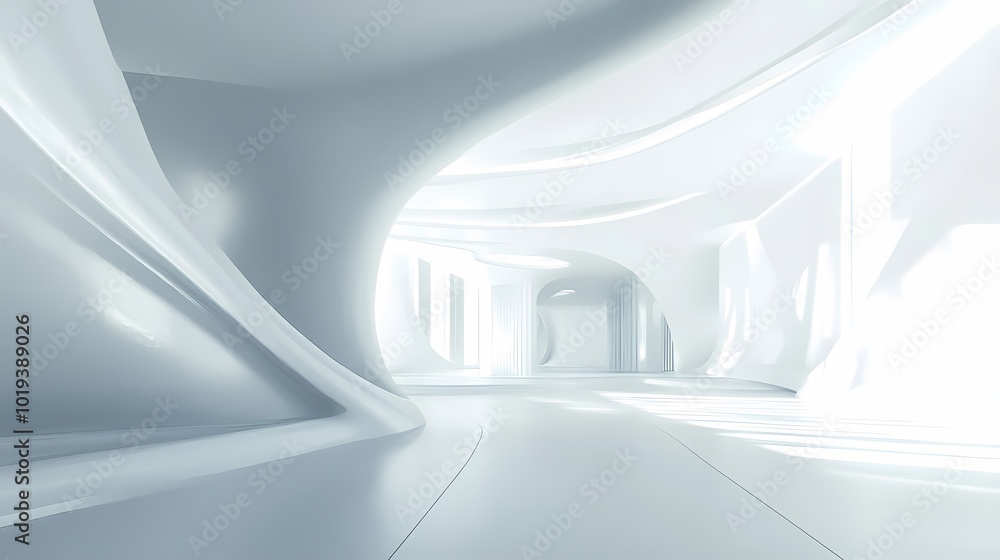 Digital Technology White Abstract Hall Poster Background Digital Technology White Abstract Hall Poster Background