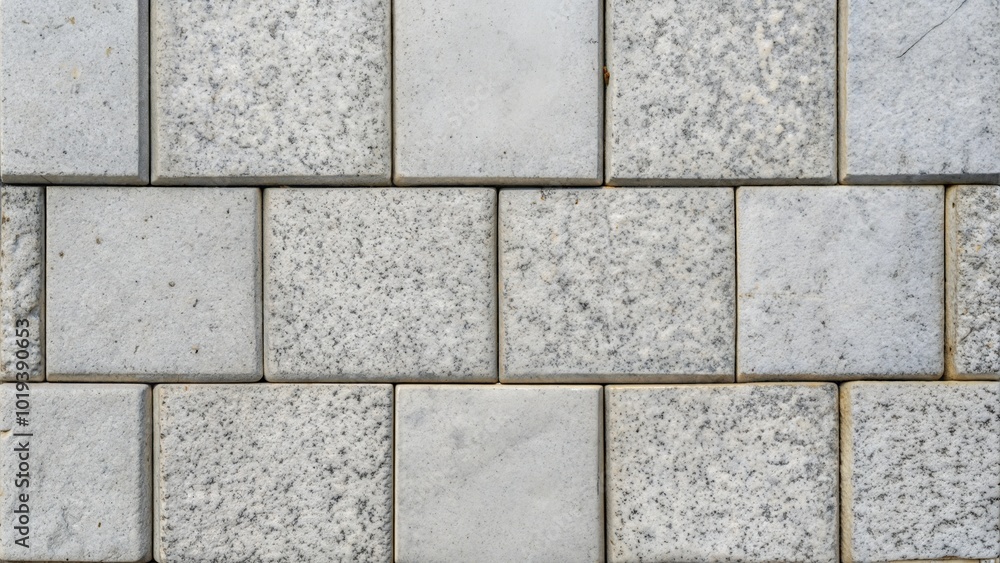 Obraz premium White granite wall tiles with rough and smooth texture