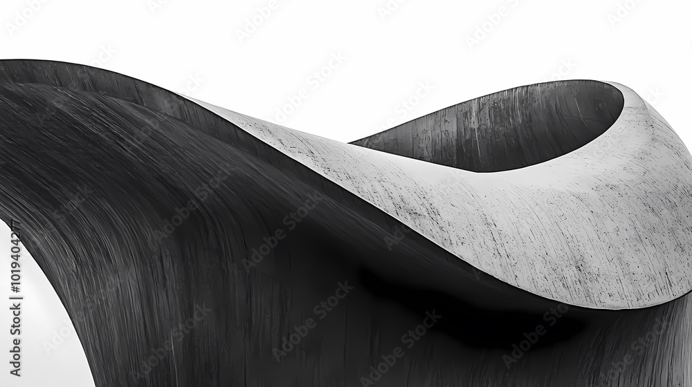 Digital technology black and white three-dimensional abstract curve poster background Digital technology black and white three-dimensional abstract curve poster background