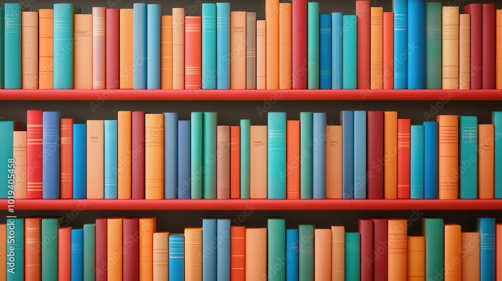 A bookshelf that seems to stretch endlessly into the horizon, representing the boundless nature of education infinite bookshelf, endless education A bookshelf that seems to stretch endlessly into the horizon, representing the boundless nature of education infinite bookshelf, endless education