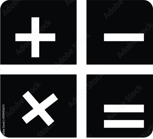 plus and minus plus sign calculator icon black icon