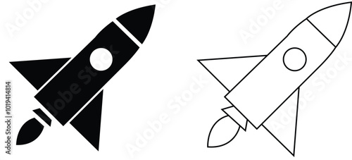 illustration of a hook rocket icons space shuttle rocket icon 