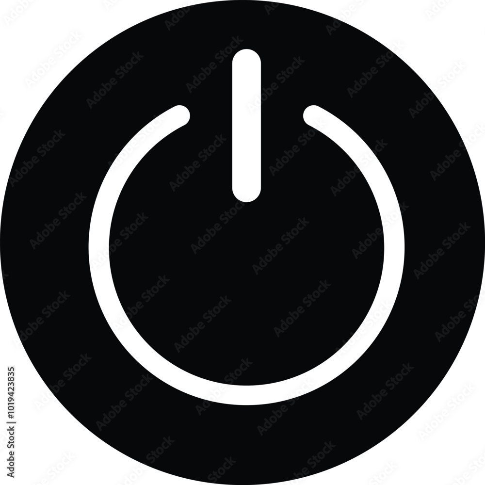 power icon on metal internet button power icon on metal internet button