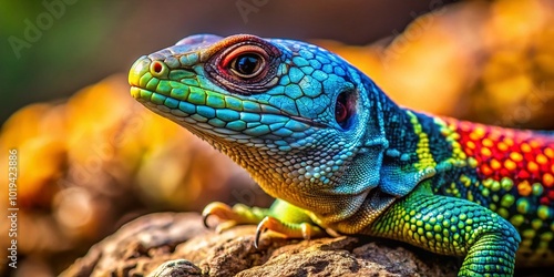 Unique Cold Blooded Lizards in Natural Habitat Showcasing Vibrant Colors and Intricate Patterns