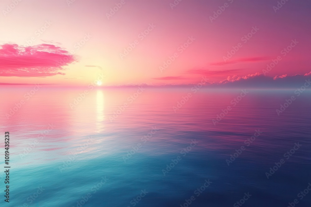 Fototapeta premium serene gradient blending soft blue and pink hues gentle transition creates calming dreamlike atmosphere perfect for backgrounds or minimalist designs
