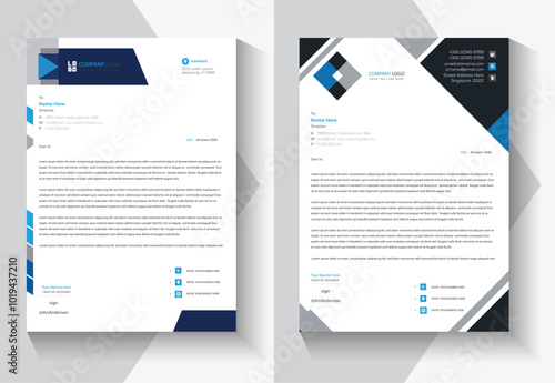 Letterhead template in Abstract style design