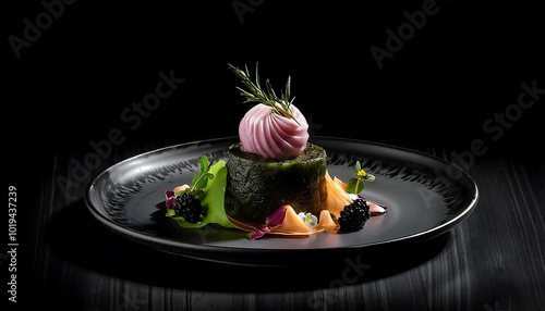 Fototapeta Naklejka Na Ścianę i Meble -  A delicious salmon steak with fresh vegetables makes a healthy and satisfying meal