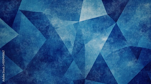 Abstract blue wallpaper with geometric shapes,