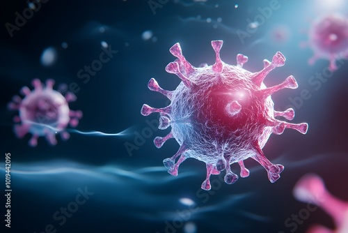Intricate Microscopic Virus Structure in Sharp Focus and Natural Lighting