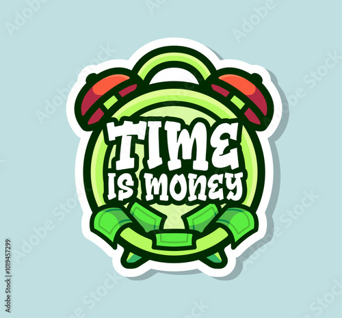 Time is Money Sticker Design