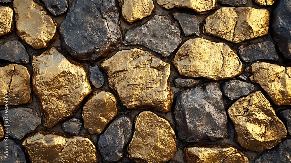 golden texture stones, pebbles, rock wall seamless pattern. golden texture stones, pebbles, rock wall seamless pattern.