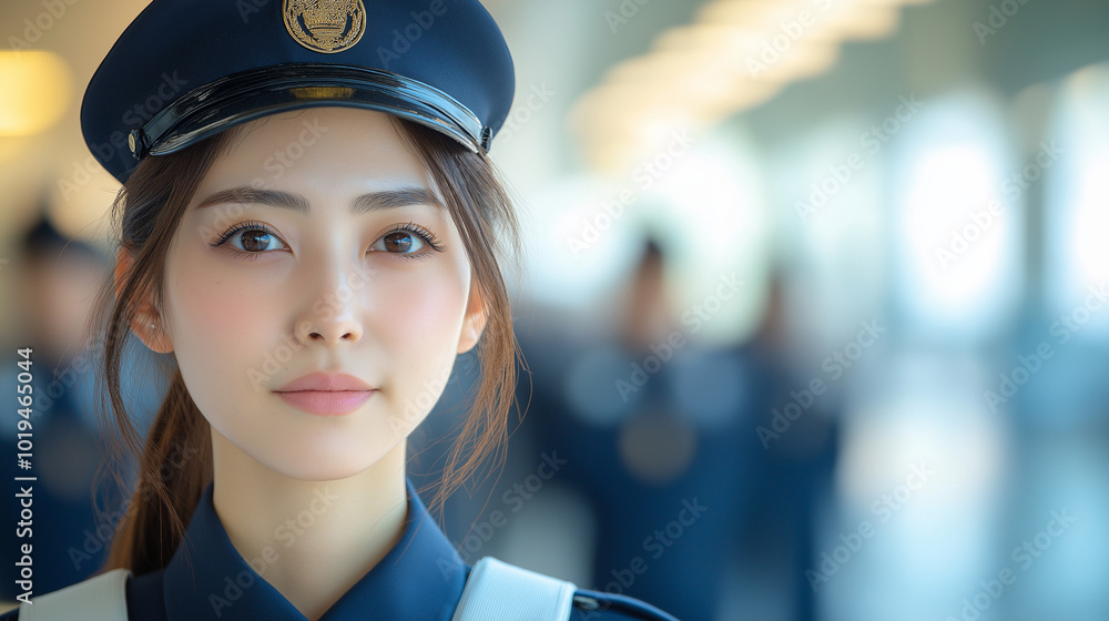 女性の警備員 女性の警備員