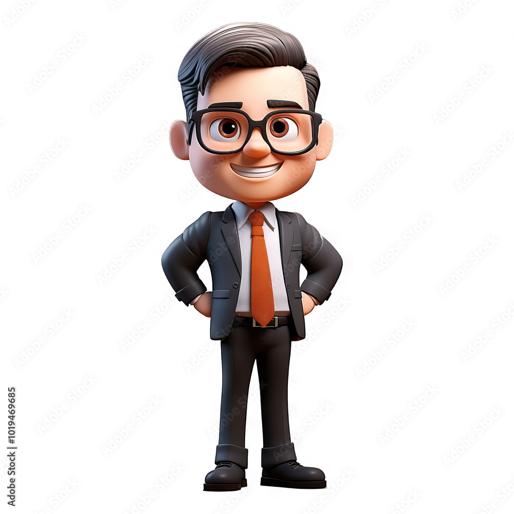3D Illustration of Businessman Character with Clear Background in Suit and Tie - Perfect for Business Designs and Overlay 3D Illustration of Businessman Character with Clear Background in Suit and Tie - Perfect for Business Designs and Overlay