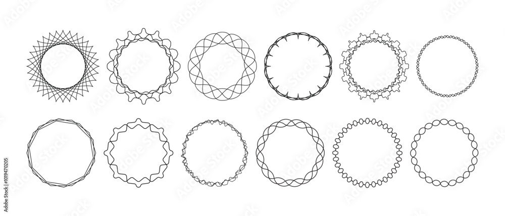 circle shape random outline circle shape random outline