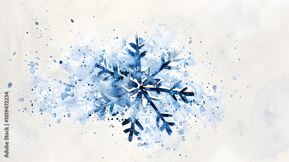 Snowflake Watercolor Snowflake Watercolor