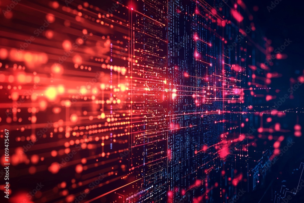 Digital Technology background of data and network Digital Technology background of data and network